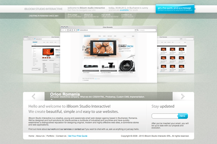 iBloom Studio website preview